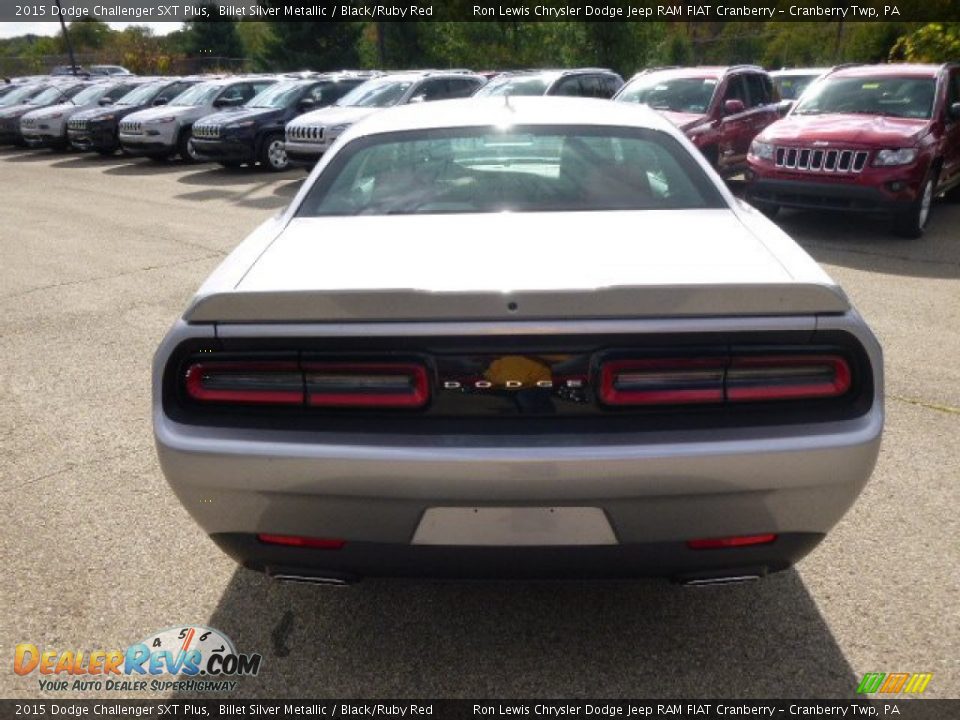 2015 Dodge Challenger SXT Plus Billet Silver Metallic / Black/Ruby Red Photo #7