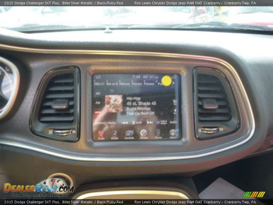 2015 Dodge Challenger SXT Plus Billet Silver Metallic / Black/Ruby Red Photo #15
