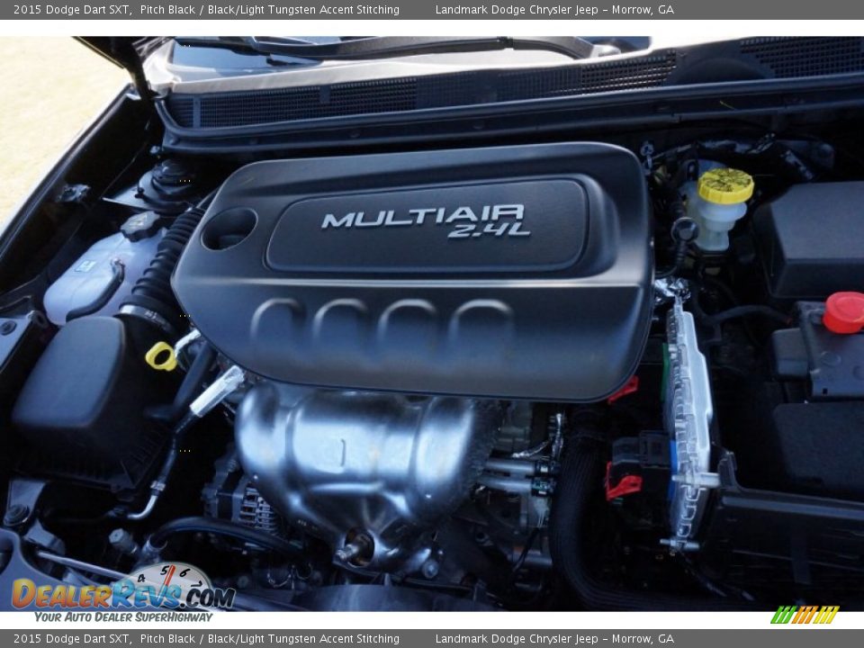 2015 Dodge Dart SXT Pitch Black / Black/Light Tungsten Accent Stitching Photo #8