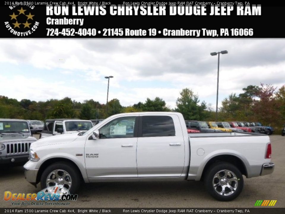 2014 Ram 1500 Laramie Crew Cab 4x4 Bright White / Black Photo #1