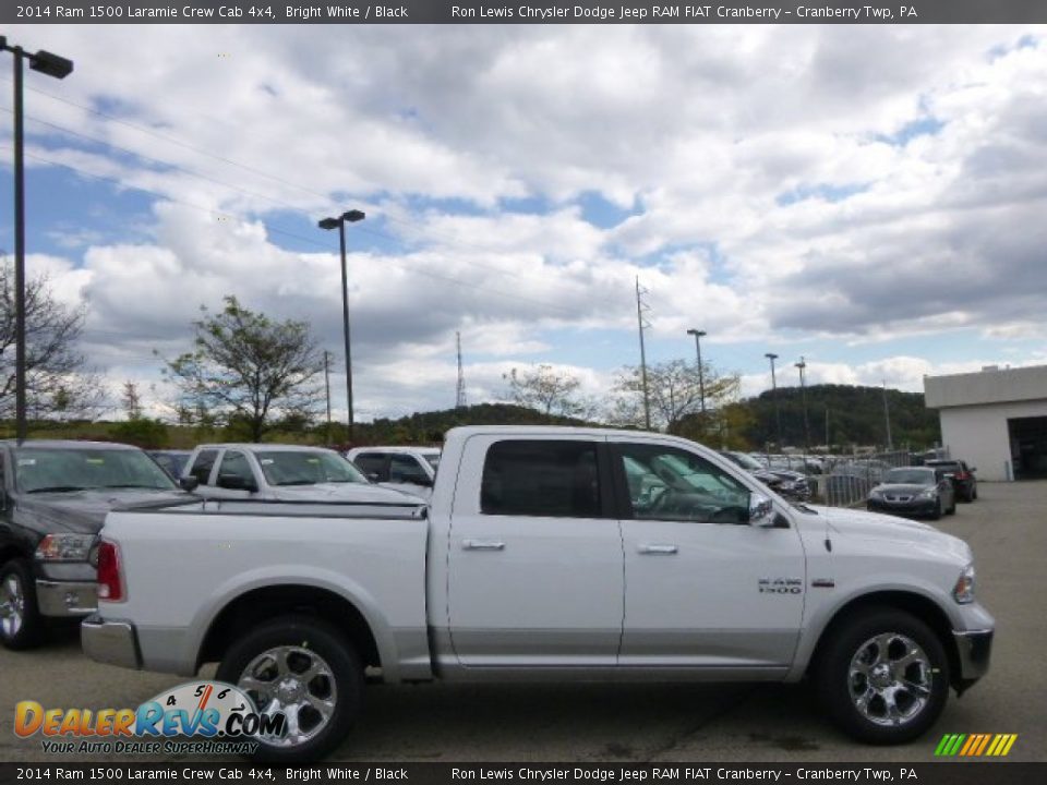 2014 Ram 1500 Laramie Crew Cab 4x4 Bright White / Black Photo #5