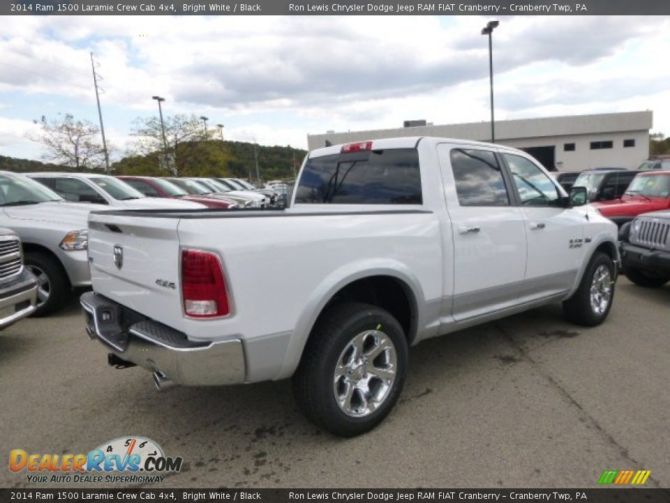 2014 Ram 1500 Laramie Crew Cab 4x4 Bright White / Black Photo #6