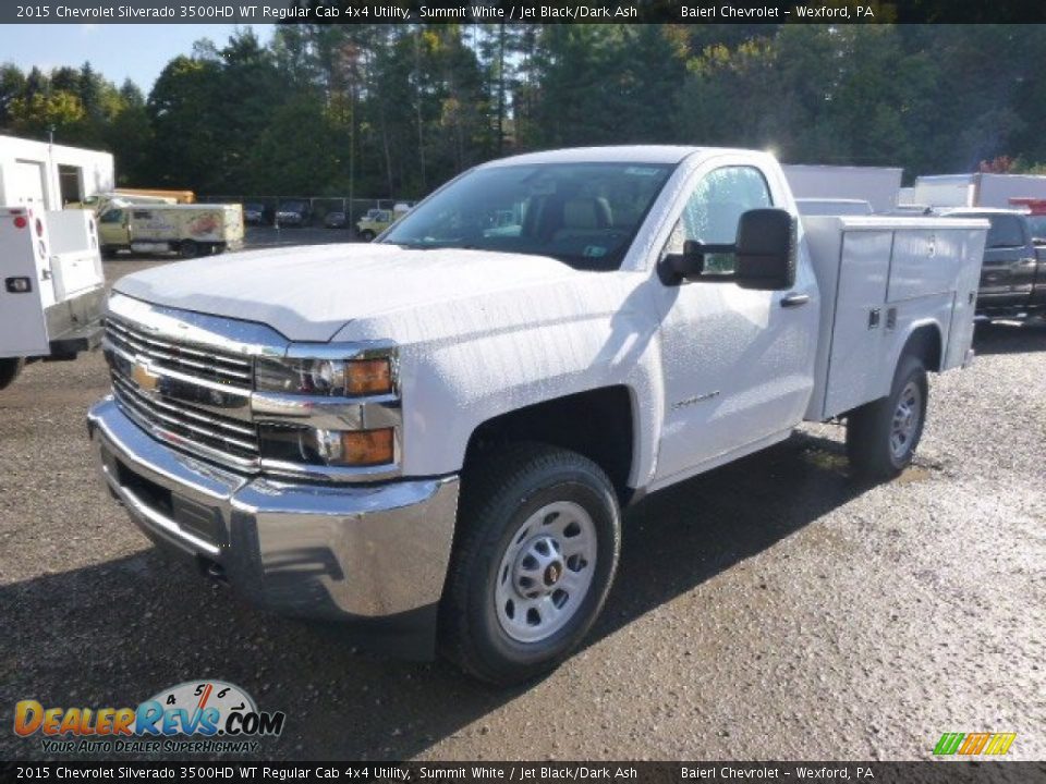 2015 Chevrolet Silverado 3500HD WT Regular Cab 4x4 Utility Summit White / Jet Black/Dark Ash Photo #2