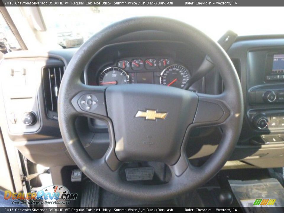 2015 Chevrolet Silverado 3500HD WT Regular Cab 4x4 Utility Summit White / Jet Black/Dark Ash Photo #19