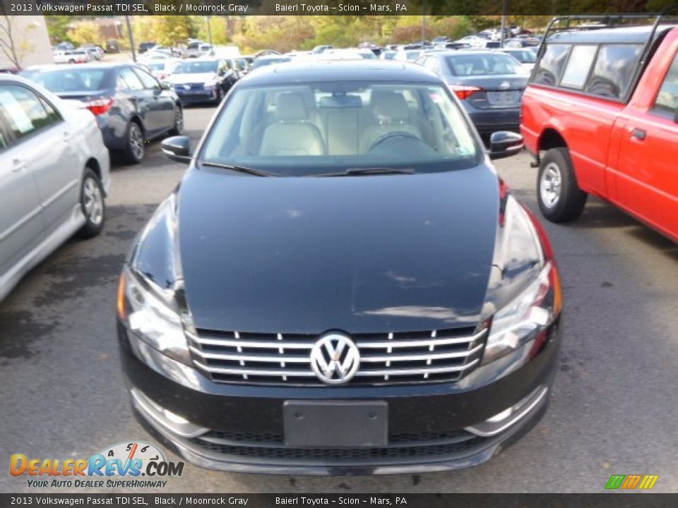 2013 Volkswagen Passat TDI SEL Black / Moonrock Gray Photo #2