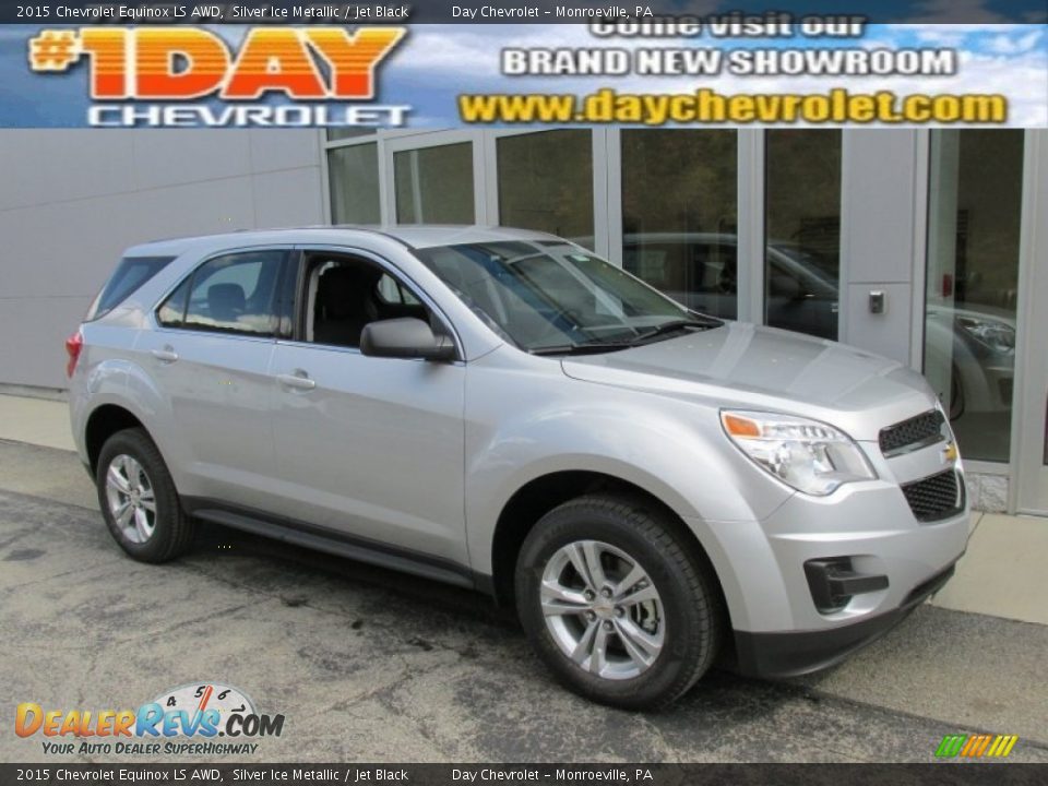 2015 Chevrolet Equinox LS AWD Silver Ice Metallic / Jet Black Photo #1