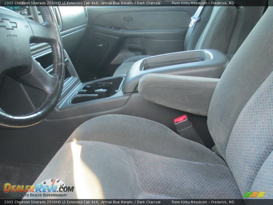 2003 Chevrolet Silverado 2500HD LS Extended Cab 4x4 Arrival Blue Metallic / Dark Charcoal Photo #16