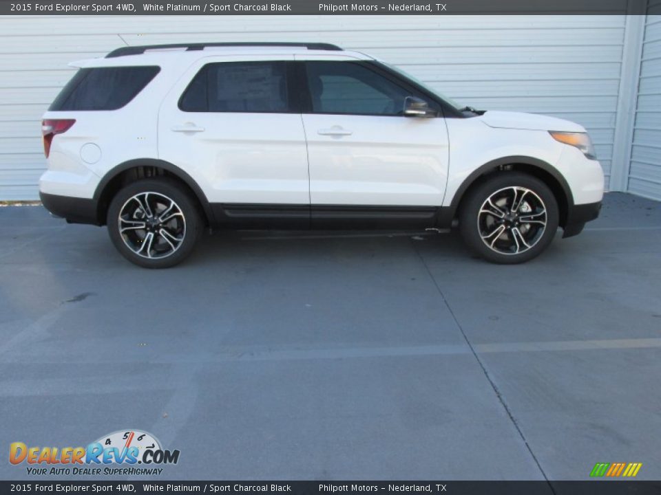 2015 Ford Explorer Sport 4WD White Platinum / Sport Charcoal Black Photo #3