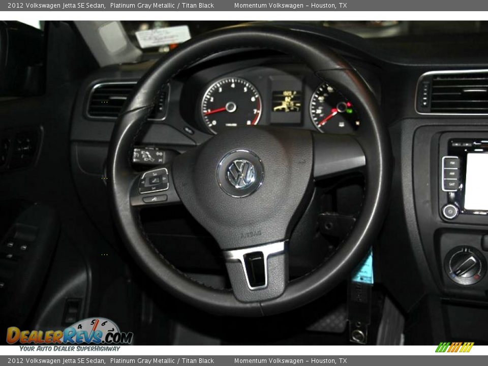 2012 Volkswagen Jetta SE Sedan Platinum Gray Metallic / Titan Black Photo #18