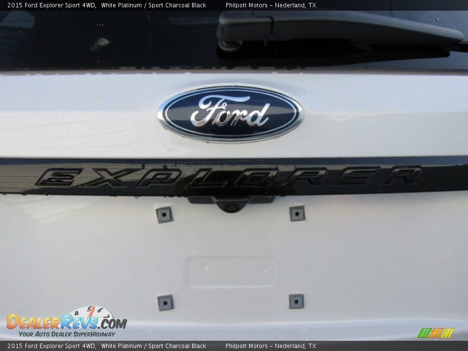 2015 Ford Explorer Sport 4WD White Platinum / Sport Charcoal Black Photo #14