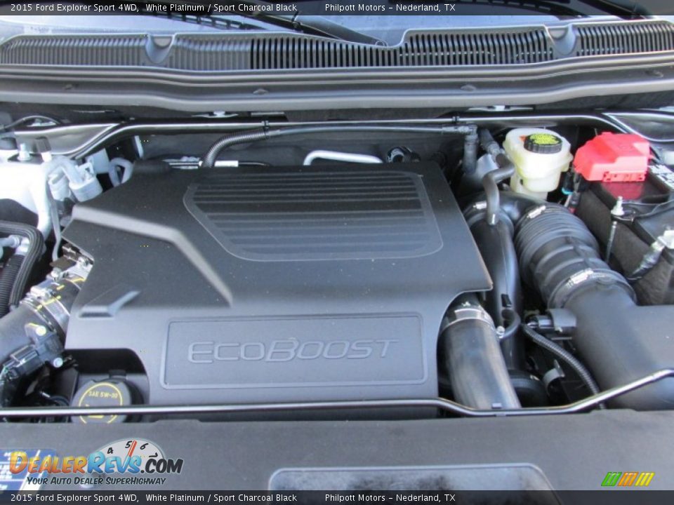 2015 Ford Explorer Sport 4WD White Platinum / Sport Charcoal Black Photo #16