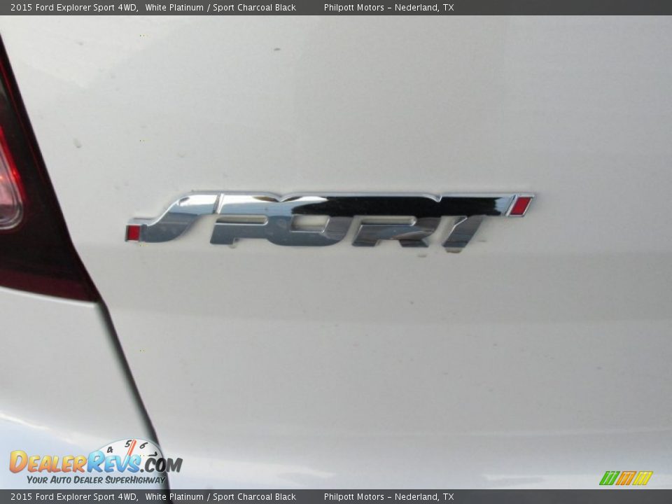 2015 Ford Explorer Sport 4WD White Platinum / Sport Charcoal Black Photo #13