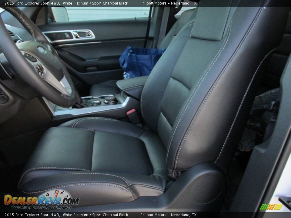 2015 Ford Explorer Sport 4WD White Platinum / Sport Charcoal Black Photo #28