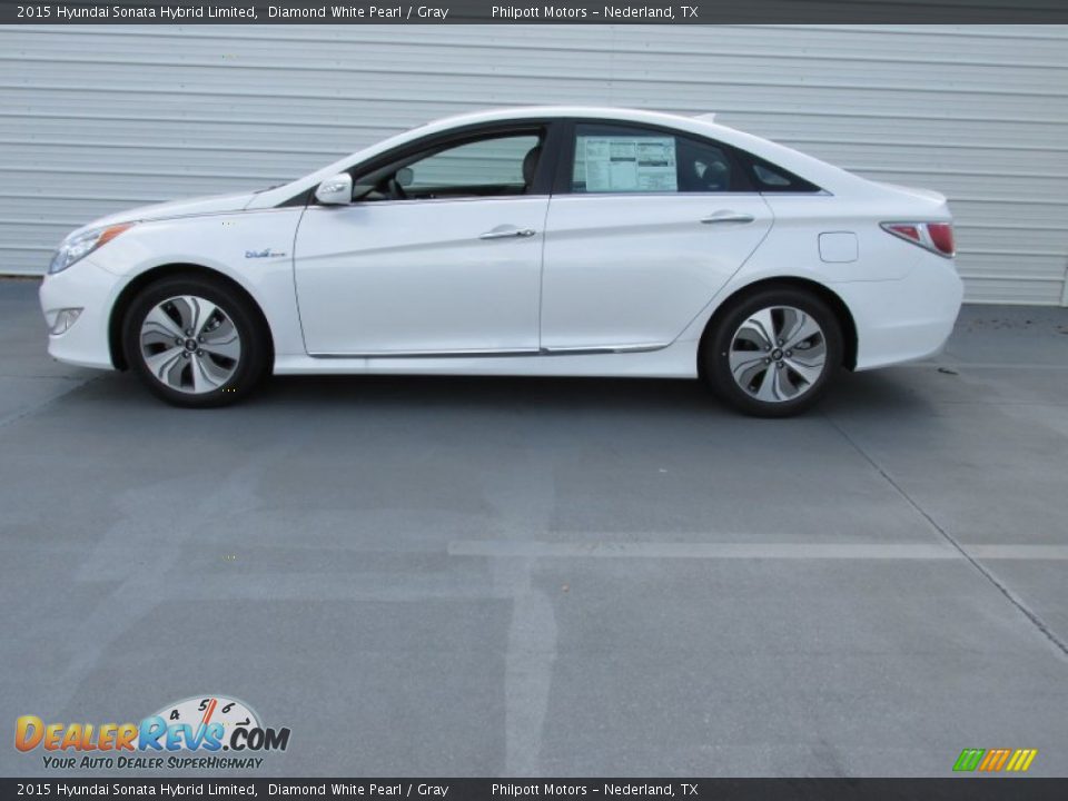 Diamond White Pearl 2015 Hyundai Sonata Hybrid Limited Photo #6