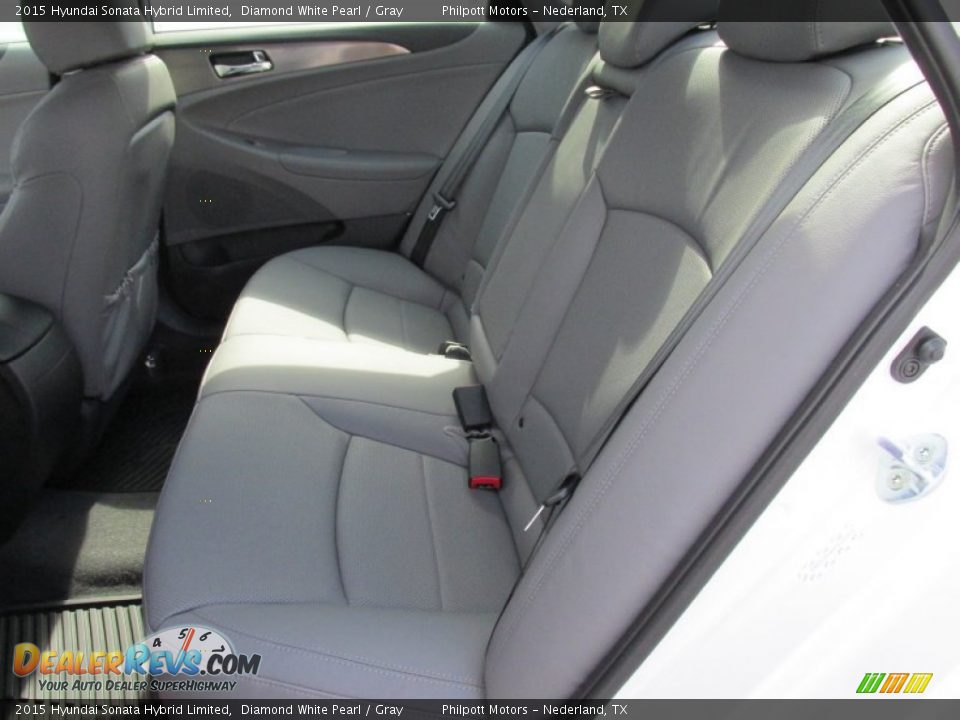 Rear Seat of 2015 Hyundai Sonata Hybrid Limited Photo #22