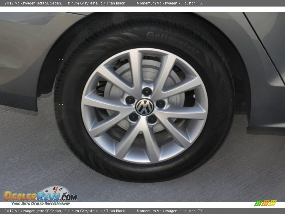 2012 Volkswagen Jetta SE Sedan Platinum Gray Metallic / Titan Black Photo #11