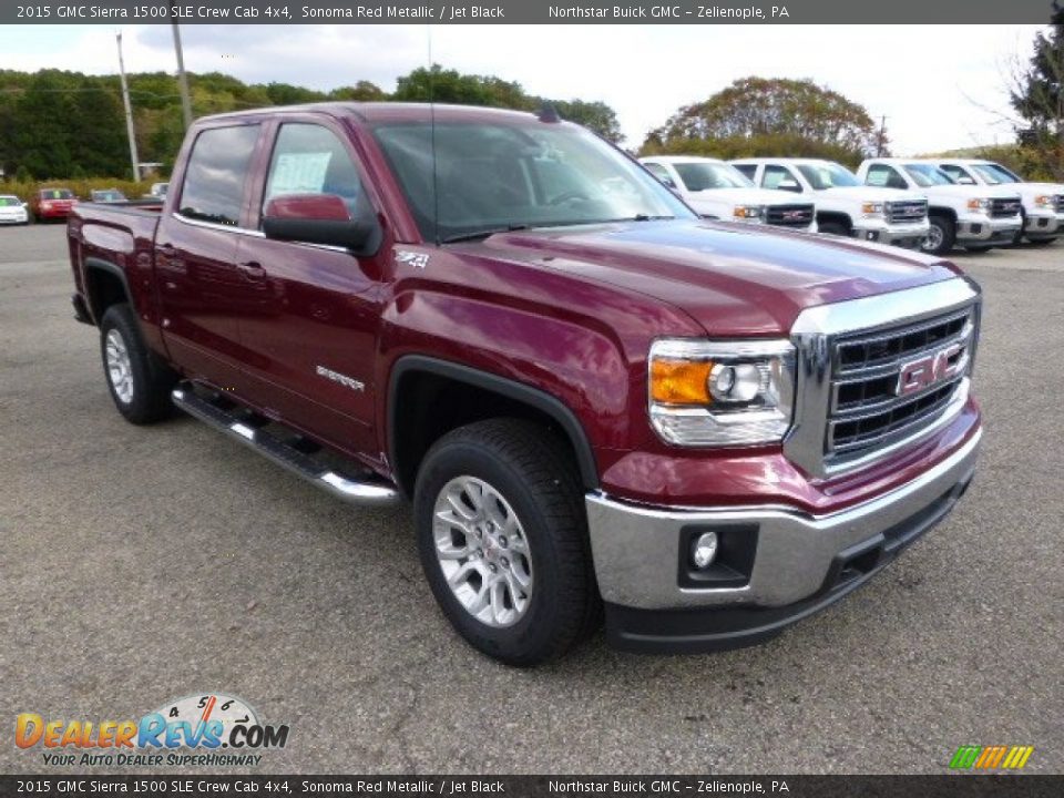 2015 GMC Sierra 1500 SLE Crew Cab 4x4 Sonoma Red Metallic / Jet Black Photo #3