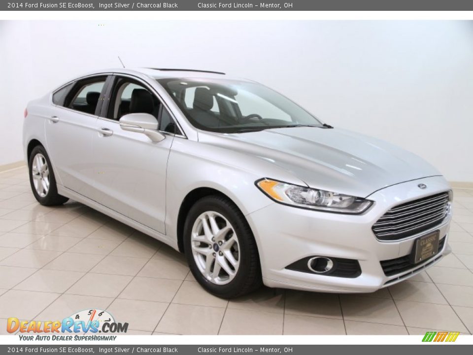 2014 Ford Fusion SE EcoBoost Ingot Silver / Charcoal Black Photo #1