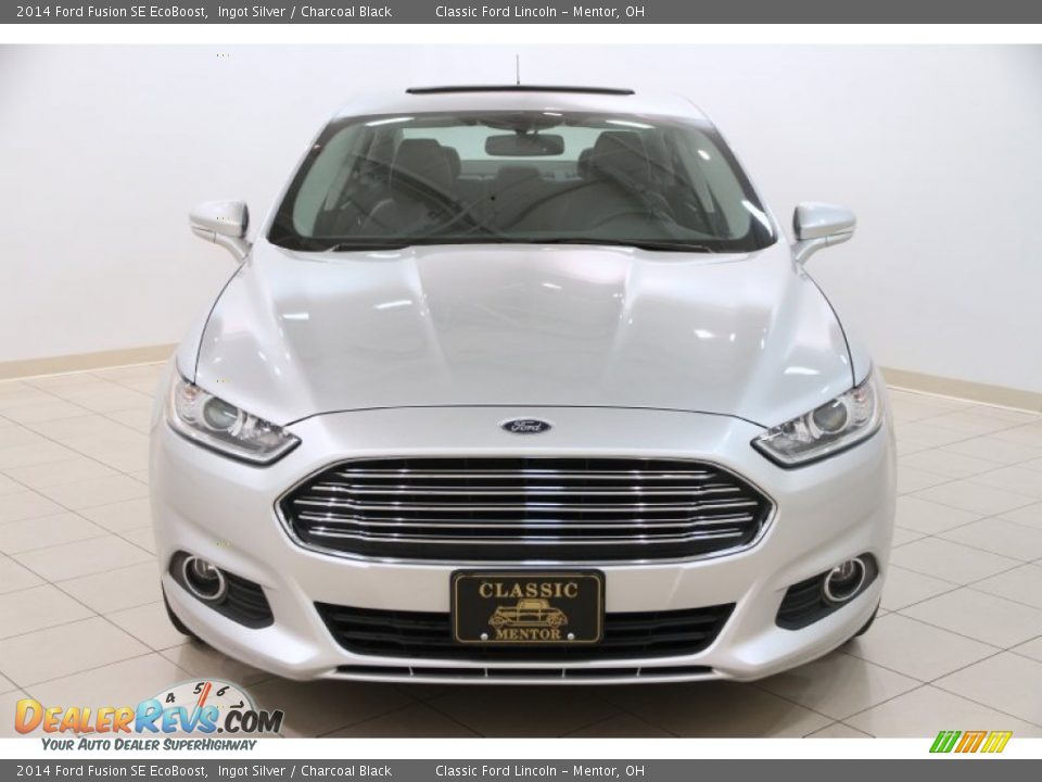 2014 Ford Fusion SE EcoBoost Ingot Silver / Charcoal Black Photo #2