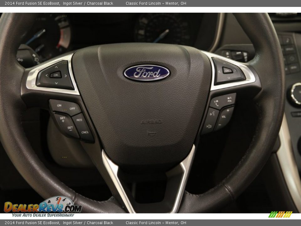 2014 Ford Fusion SE EcoBoost Ingot Silver / Charcoal Black Photo #7