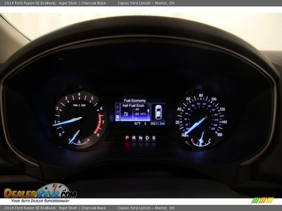 2014 Ford Fusion SE EcoBoost Ingot Silver / Charcoal Black Photo #8