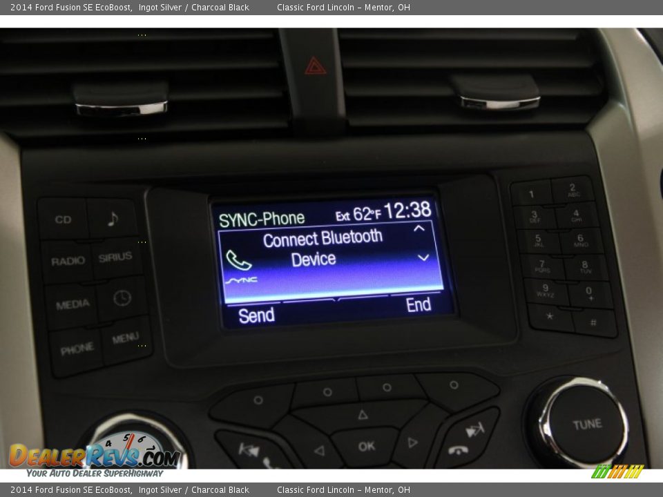 2014 Ford Fusion SE EcoBoost Ingot Silver / Charcoal Black Photo #13