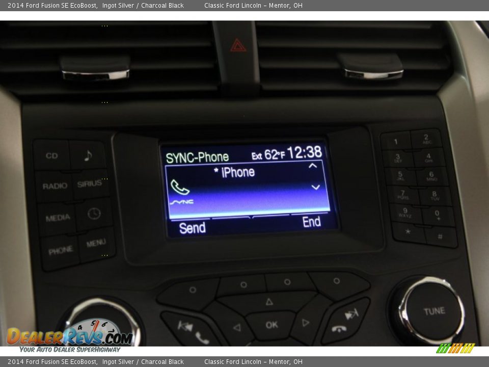 2014 Ford Fusion SE EcoBoost Ingot Silver / Charcoal Black Photo #14