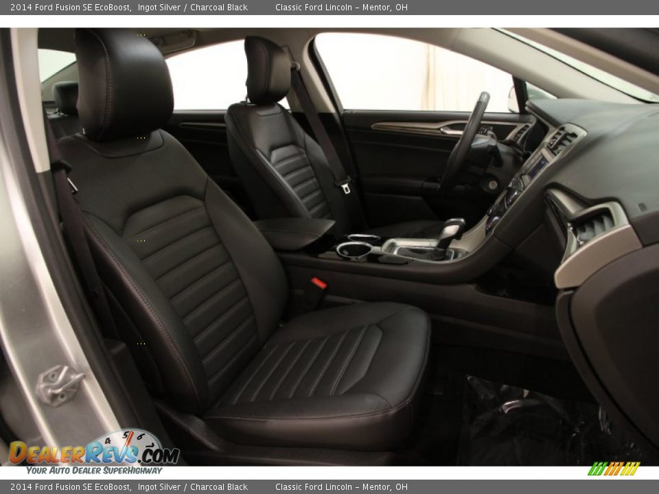 2014 Ford Fusion SE EcoBoost Ingot Silver / Charcoal Black Photo #18
