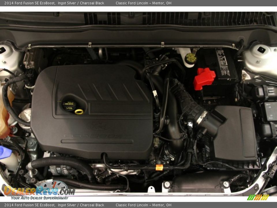 2014 Ford Fusion SE EcoBoost Ingot Silver / Charcoal Black Photo #22