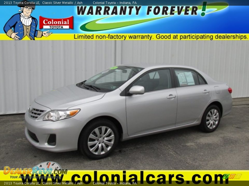 2013 Toyota Corolla LE Classic Silver Metallic / Ash Photo #1