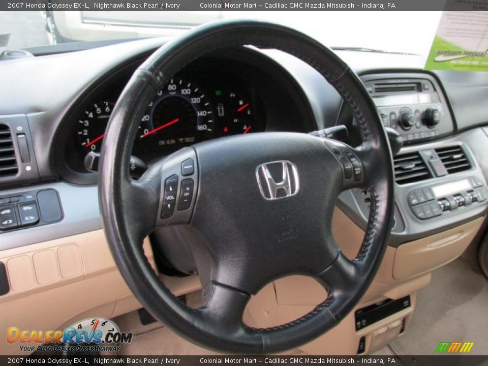 2007 Honda Odyssey EX-L Nighthawk Black Pearl / Ivory Photo #16