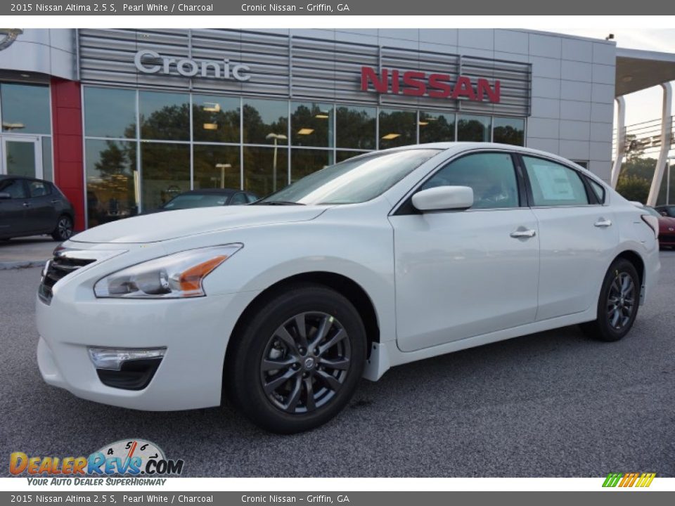 2015 Nissan Altima 2.5 S Pearl White / Charcoal Photo #1