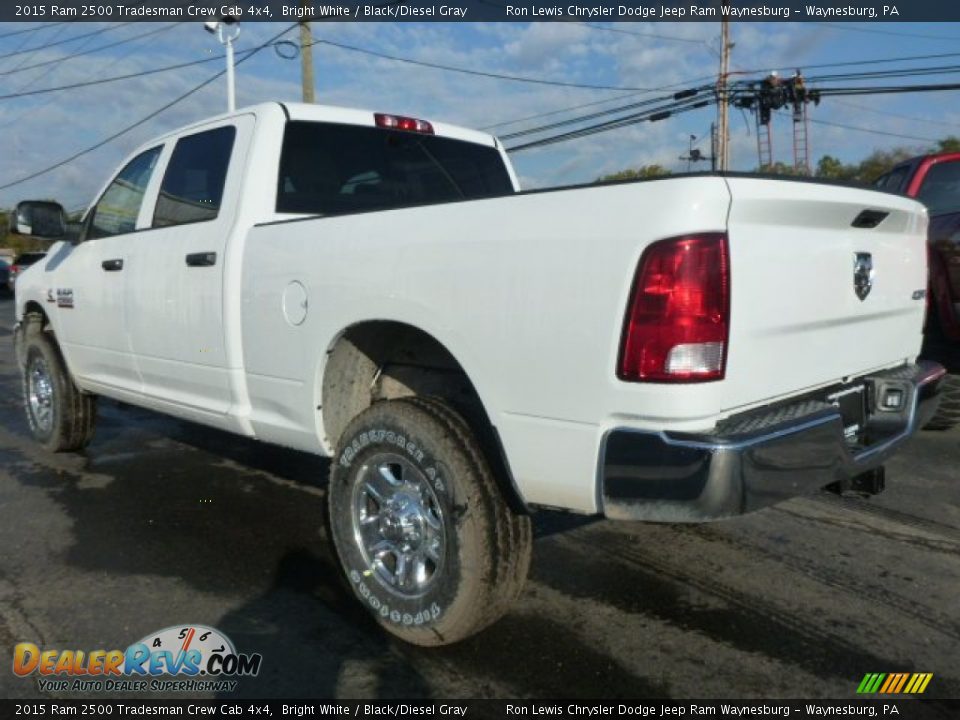 2015 Ram 2500 Tradesman Crew Cab 4x4 Bright White / Black/Diesel Gray Photo #3
