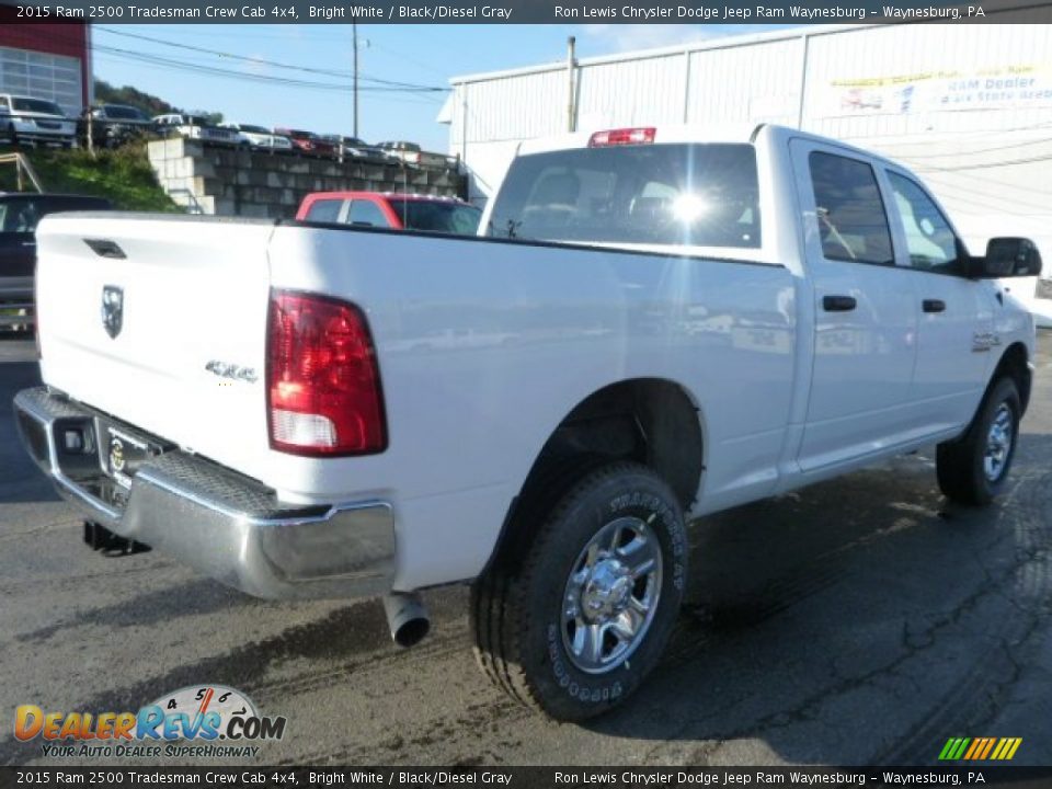 2015 Ram 2500 Tradesman Crew Cab 4x4 Bright White / Black/Diesel Gray Photo #6