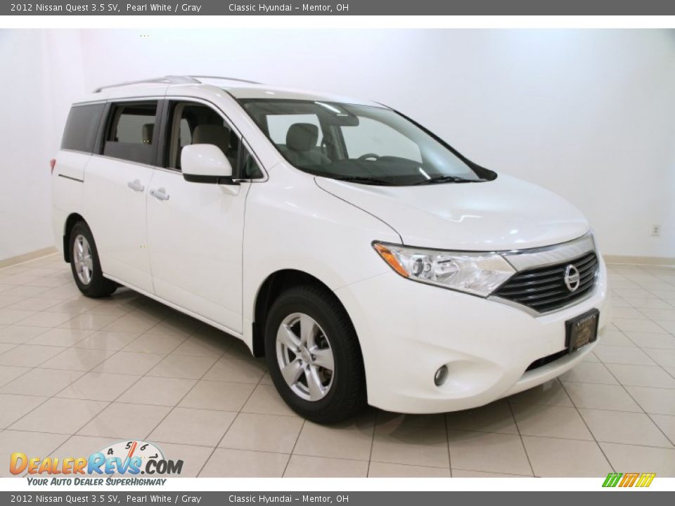 2012 Nissan Quest 3.5 SV Pearl White / Gray Photo #1