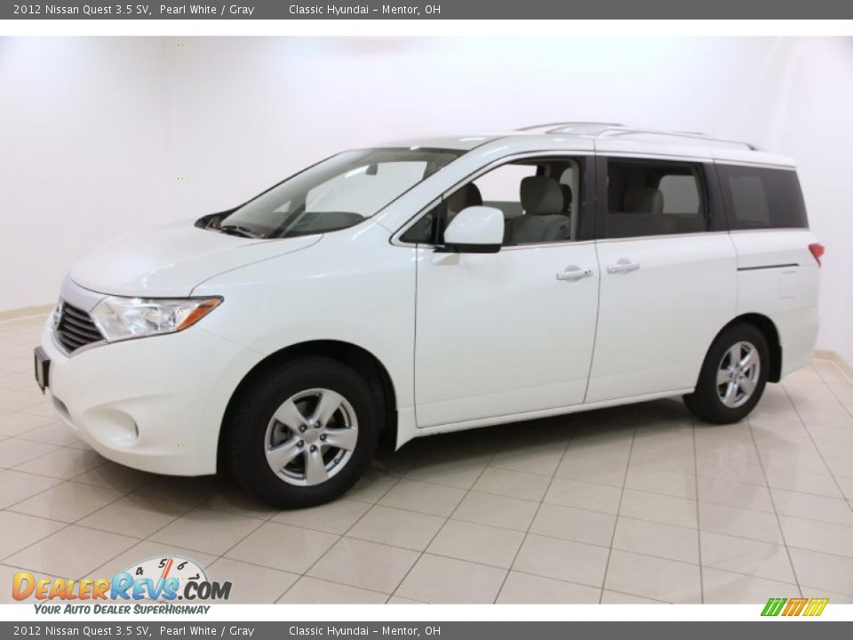 2012 Nissan Quest 3.5 SV Pearl White / Gray Photo #3