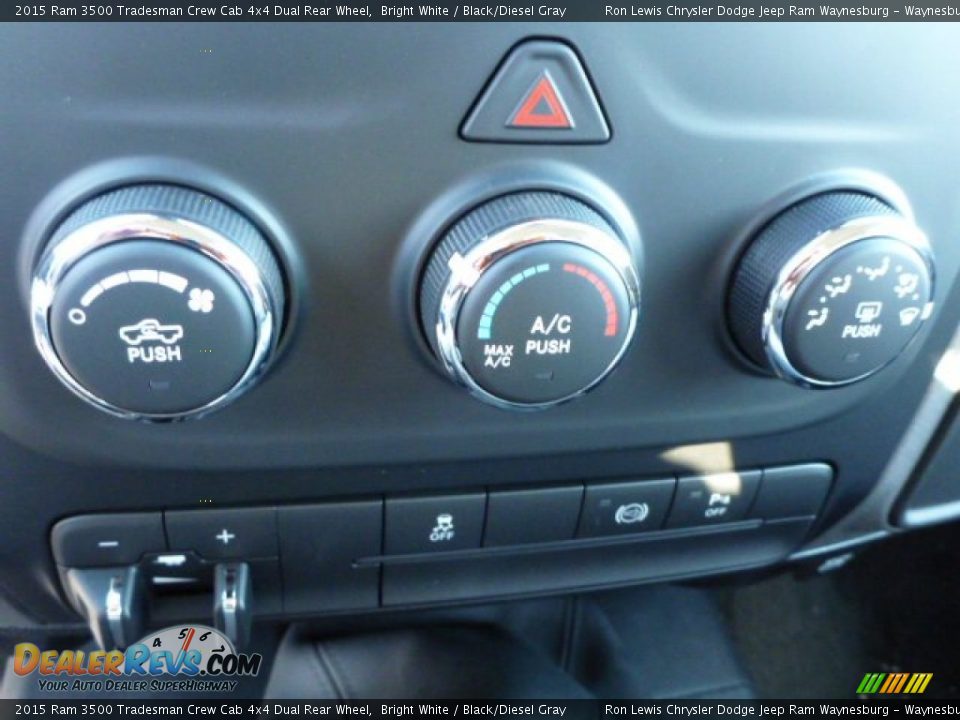 Controls of 2015 Ram 3500 Tradesman Crew Cab 4x4 Dual Rear Wheel Photo #18