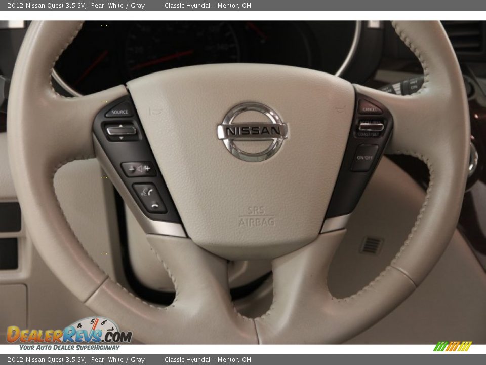 2012 Nissan Quest 3.5 SV Pearl White / Gray Photo #7