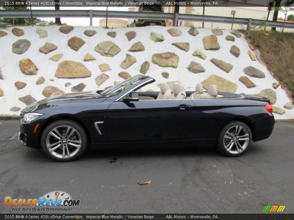 Imperial Blue Metallic 2015 BMW 4 Series 428i xDrive Convertible Photo #2