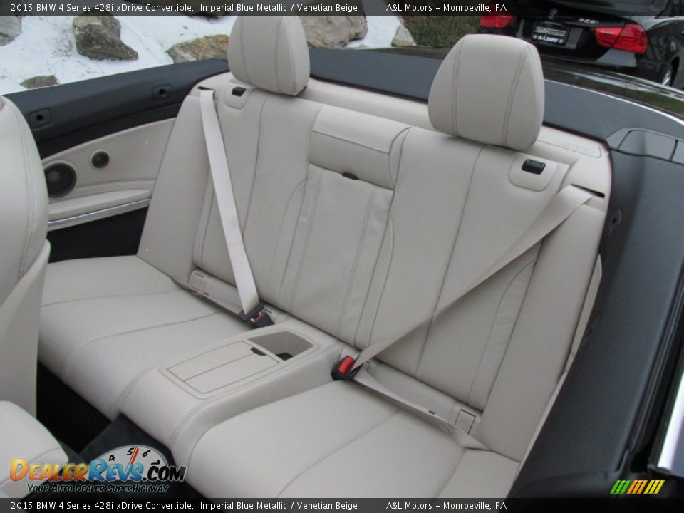 Rear Seat of 2015 BMW 4 Series 428i xDrive Convertible Photo #12