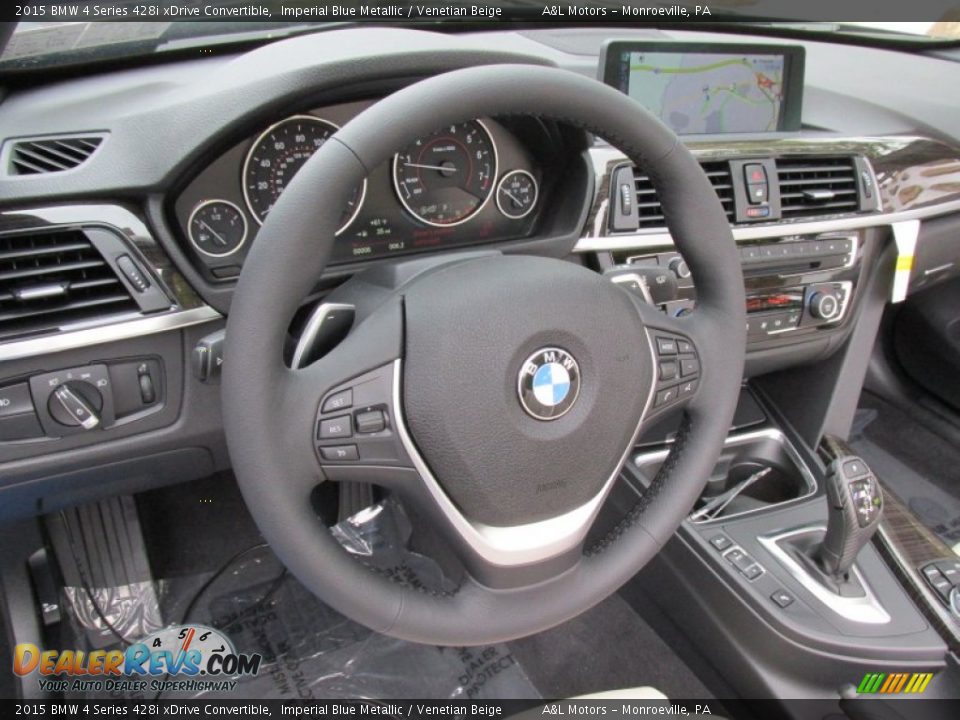 2015 BMW 4 Series 428i xDrive Convertible Steering Wheel Photo #13