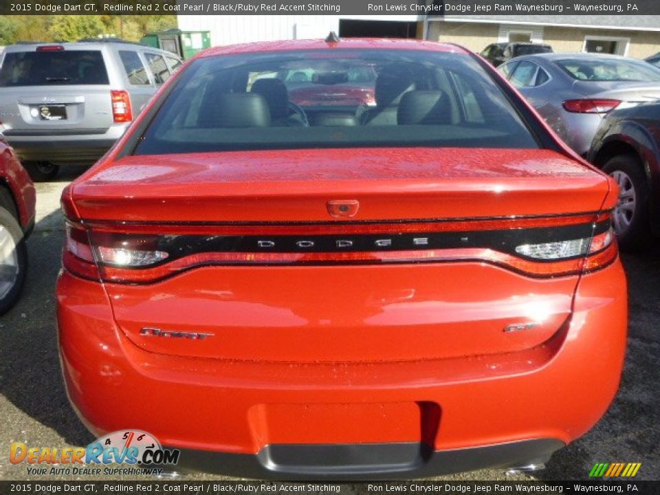 2015 Dodge Dart GT Redline Red 2 Coat Pearl / Black/Ruby Red Accent Stitching Photo #3