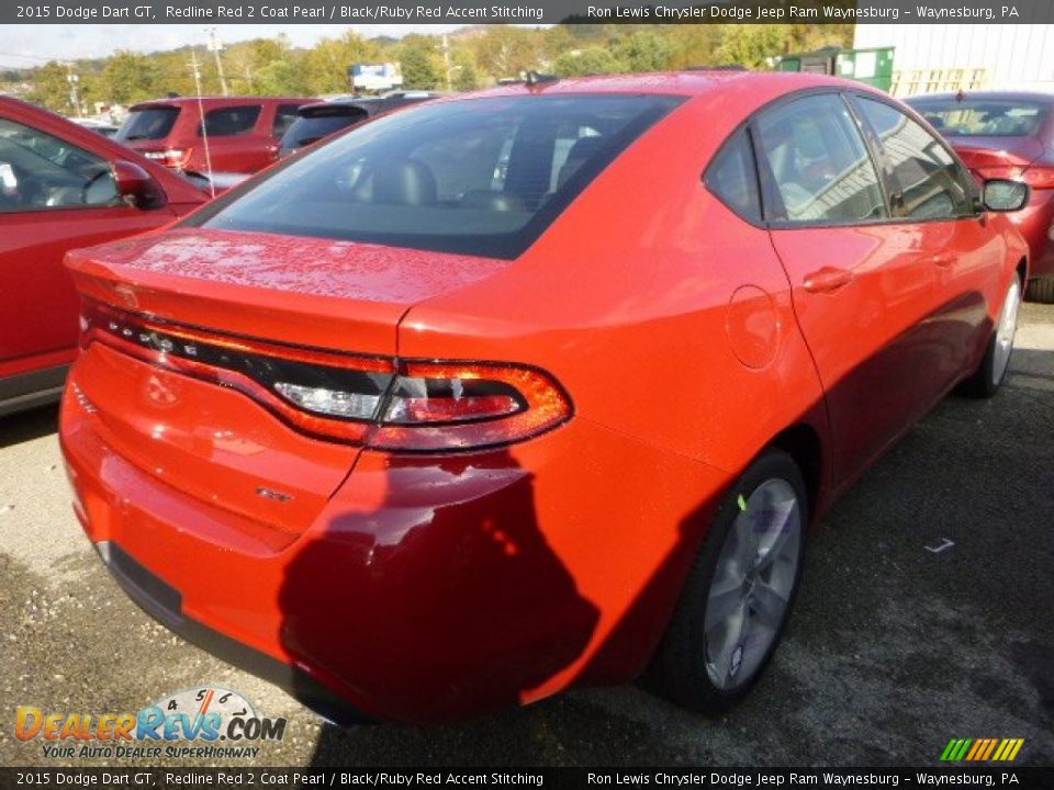 2015 Dodge Dart GT Redline Red 2 Coat Pearl / Black/Ruby Red Accent Stitching Photo #4