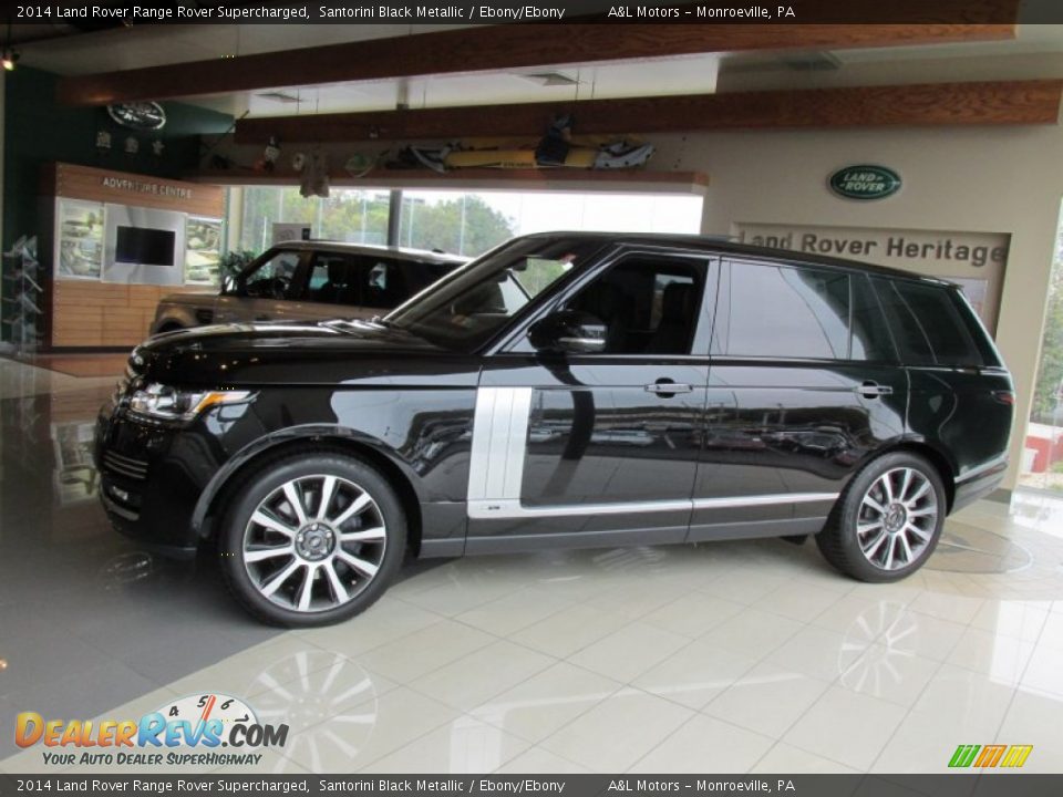 2014 Land Rover Range Rover Supercharged Santorini Black Metallic / Ebony/Ebony Photo #2