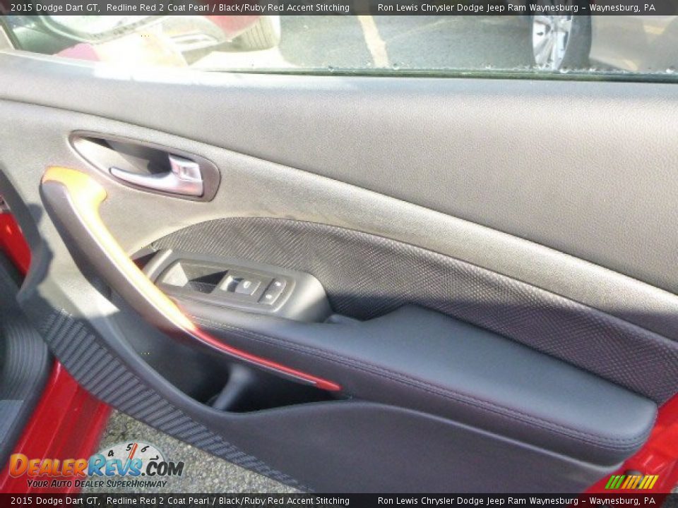 2015 Dodge Dart GT Redline Red 2 Coat Pearl / Black/Ruby Red Accent Stitching Photo #9