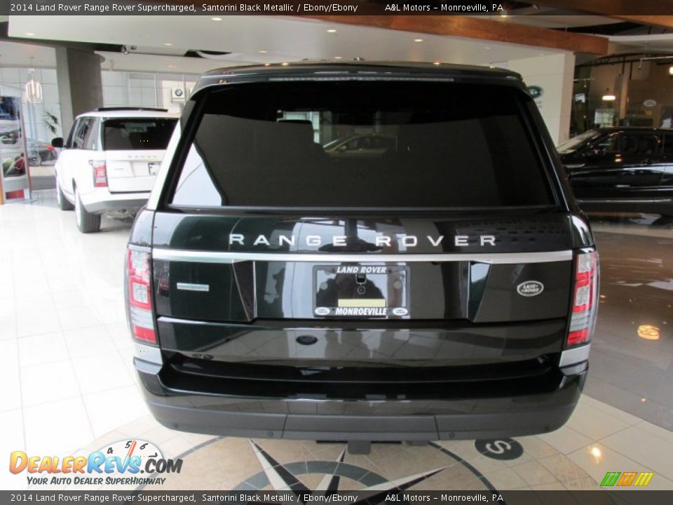 2014 Land Rover Range Rover Supercharged Santorini Black Metallic / Ebony/Ebony Photo #4