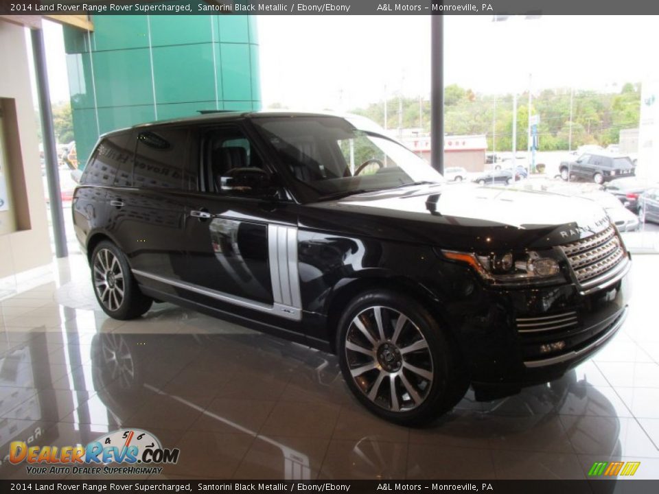2014 Land Rover Range Rover Supercharged Santorini Black Metallic / Ebony/Ebony Photo #5