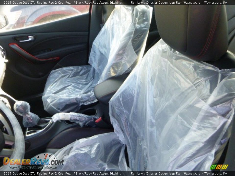 2015 Dodge Dart GT Redline Red 2 Coat Pearl / Black/Ruby Red Accent Stitching Photo #12