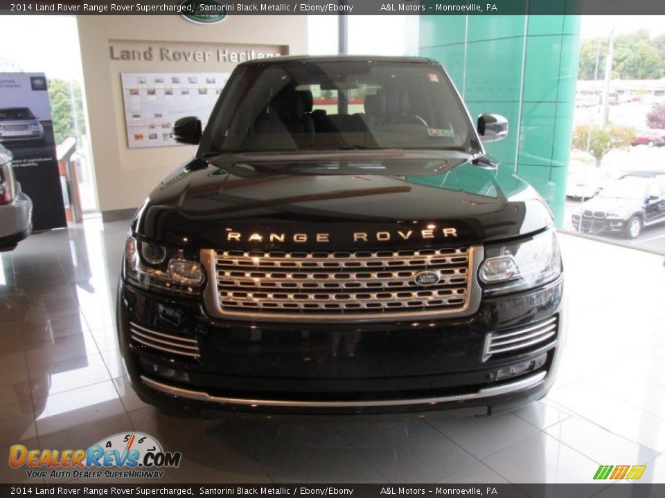 2014 Land Rover Range Rover Supercharged Santorini Black Metallic / Ebony/Ebony Photo #6
