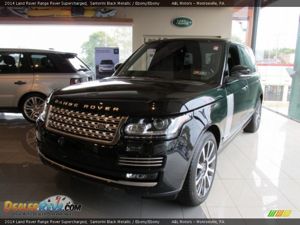2014 Land Rover Range Rover Supercharged Santorini Black Metallic / Ebony/Ebony Photo #7